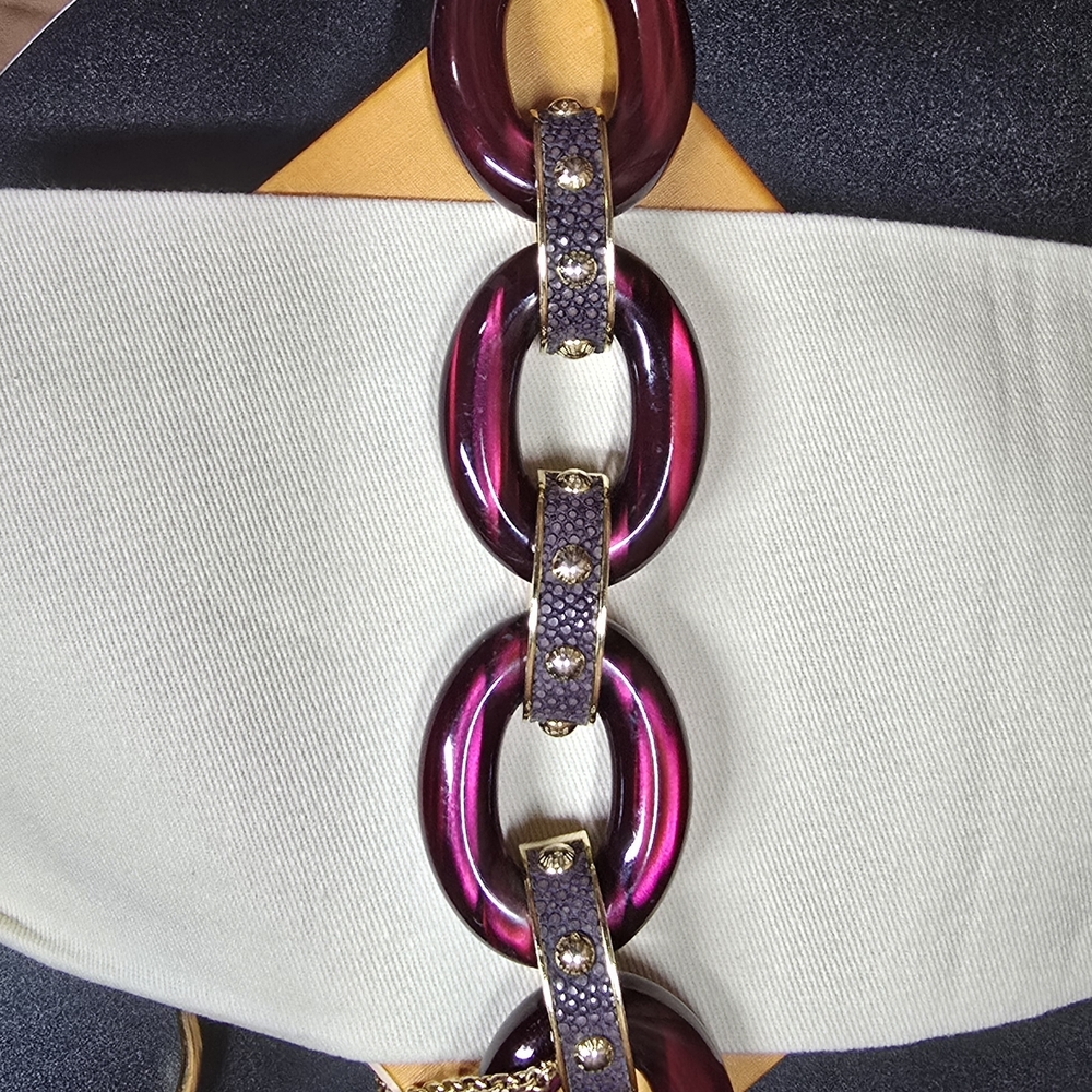 LOUIS VUITTON Gimia Crew Bracelet In Bordeaux - FULL INCLUSION - COA - Picture 9 of 14